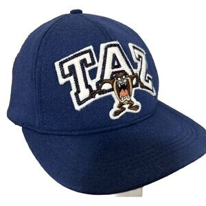 Vtg Tasmanian Devil Taz Hat Looney Tunes Made USA Snap Back Adjustable Ball Cap